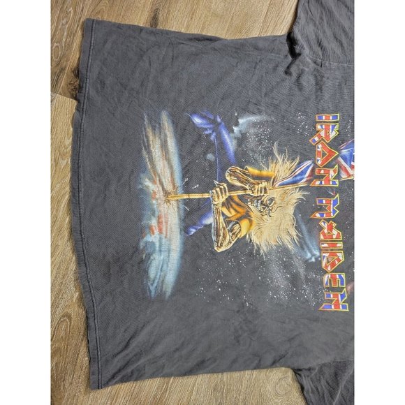 Iron Maiden Vintage 90s UK Shirt Alice Cooper Metallica Megadeth Sabbath Ozzy XL - Picture 2 of 11